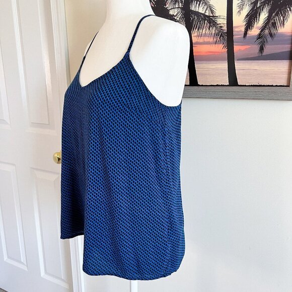 Women's Old Navy Tank | Spaghetti Strap | Blue | Dot Print | Small | Rayon - Picture 2 of 7